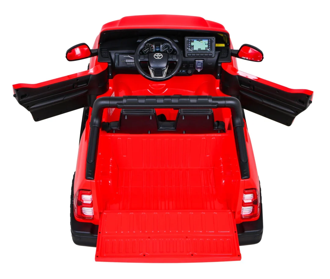 Toyota Hilux dječji crveni kamionet na baterije + 4x4 pogon + daljinski upravljač, crvena_6