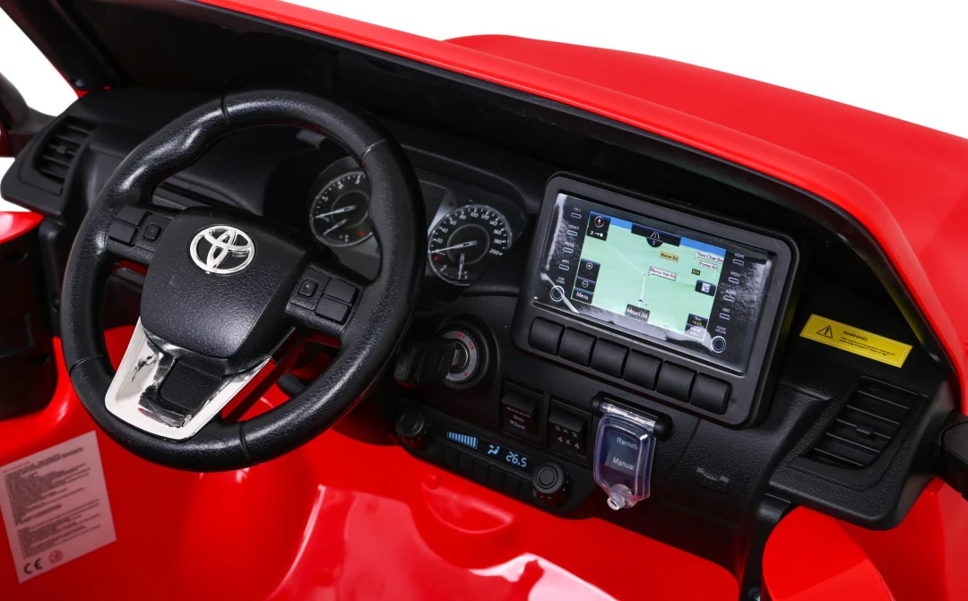 Toyota Hilux dječji crveni kamionet na baterije + 4x4 pogon + daljinski upravljač, crvena_8