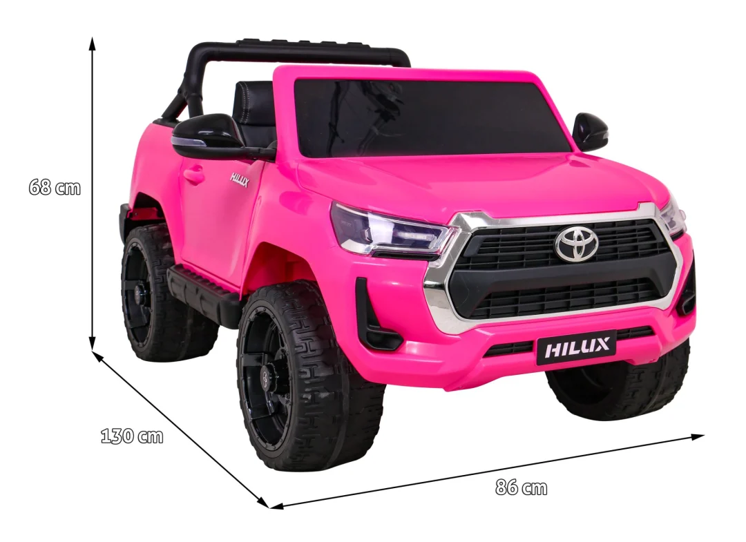 Toyota Hilux na baterije za djecu, ružičasti pickup + 4x4 pogon + daljinski upravljač_11