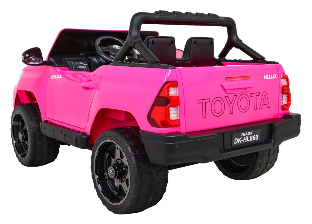 Toyota Hilux na baterije za djecu, ružičasti pickup + 4x4 pogon + daljinski upravljač_4