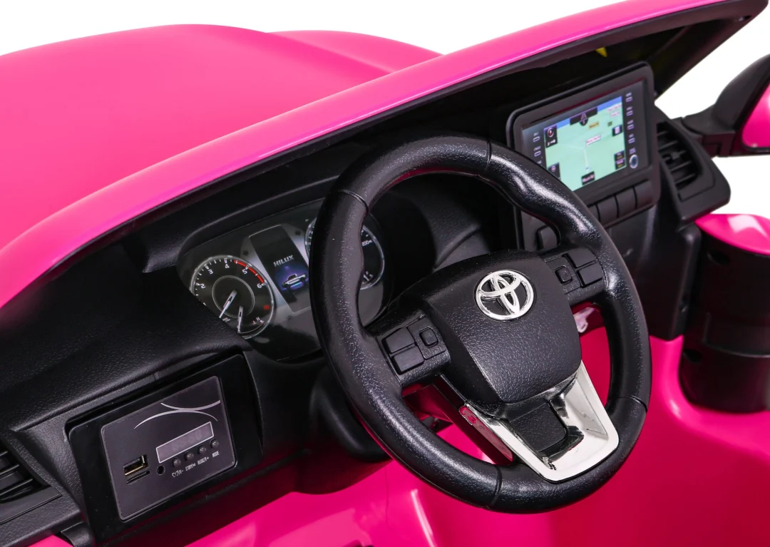 Toyota Hilux na baterije za djecu, ružičasti pickup + 4x4 pogon + daljinski upravljač_7