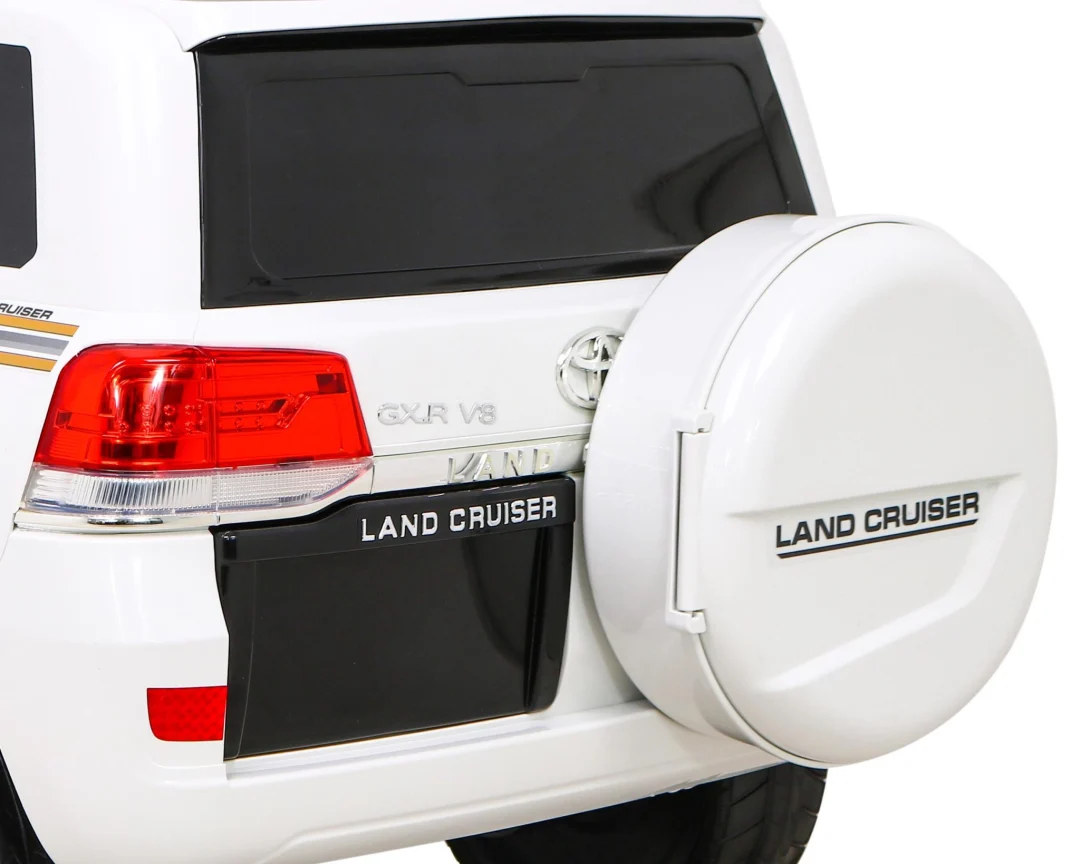 Toyota Land Cruiser bijeli SUV na baterije + daljinski upravljač + kutija za pohranu, bijela_12