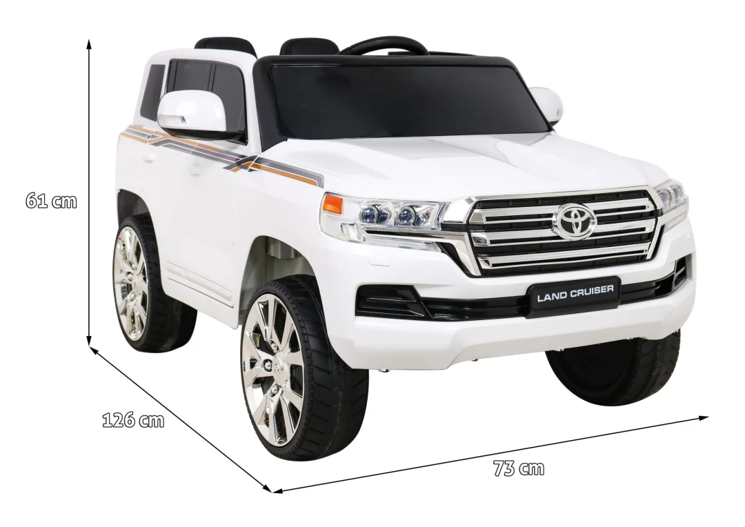 Toyota Land Cruiser bijeli SUV na baterije + daljinski upravljač + kutija za pohranu, bijela_2