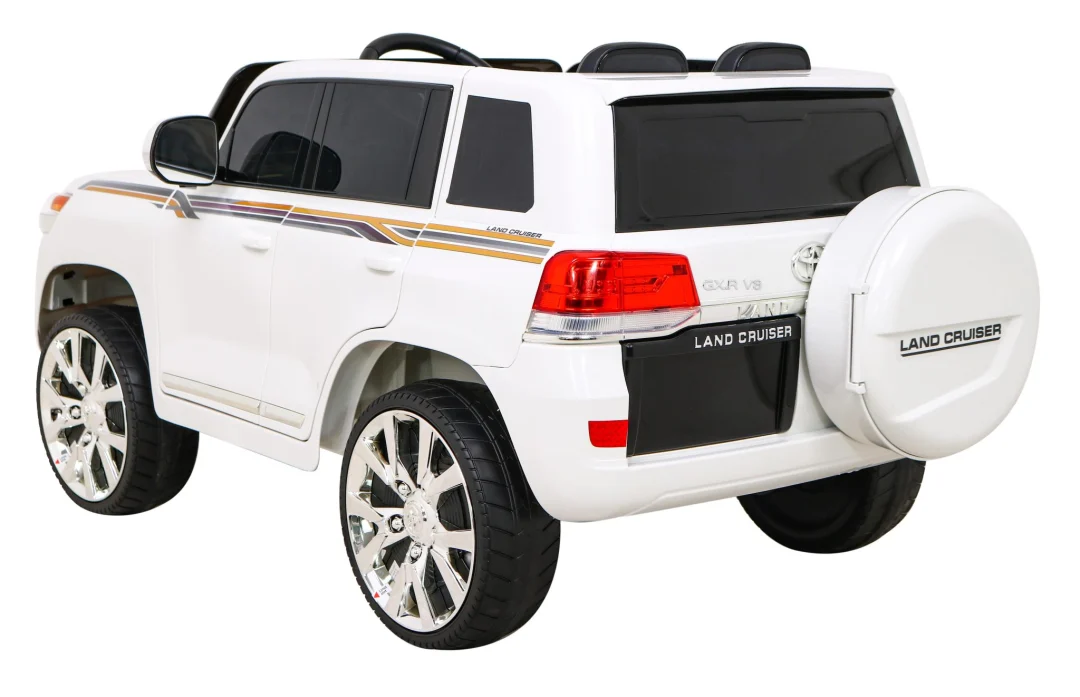 Toyota Land Cruiser bijeli SUV na baterije + daljinski upravljač + kutija za pohranu, bijela_5