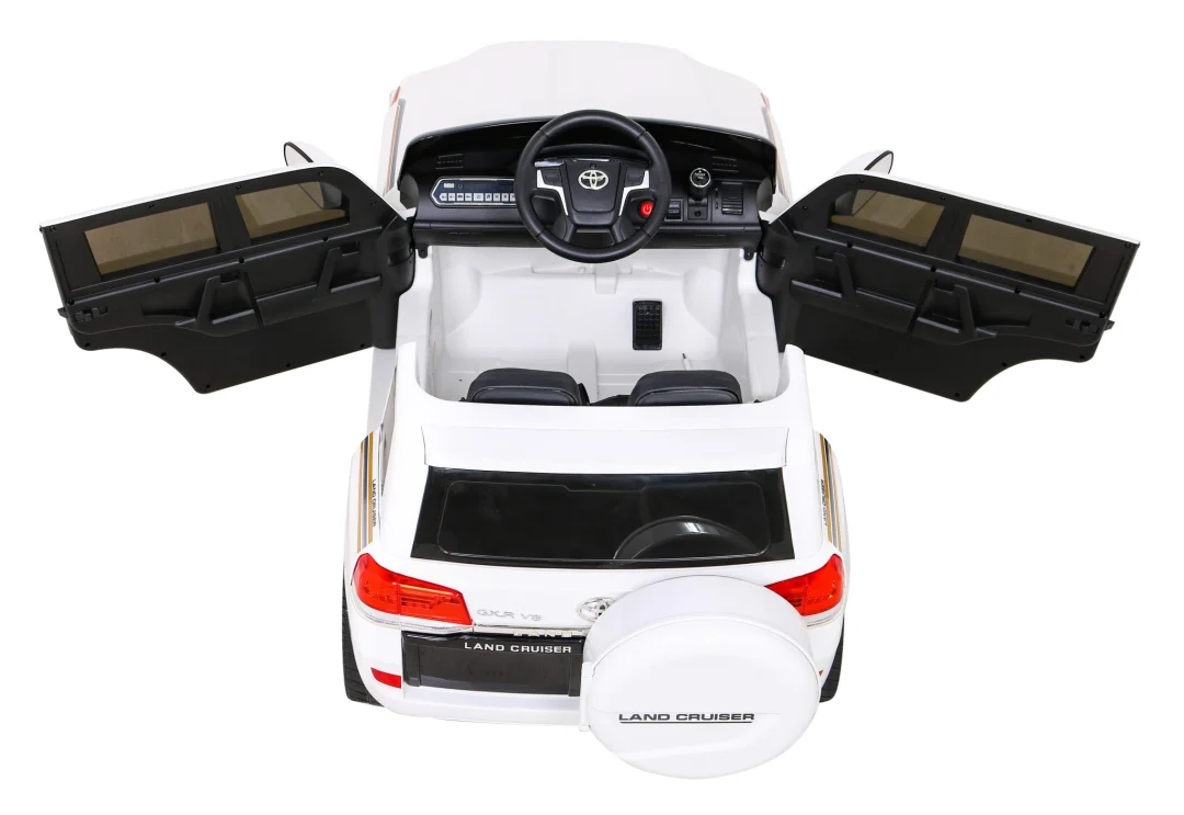 Toyota Land Cruiser bijeli SUV na baterije + daljinski upravljač + kutija za pohranu, bijela_7