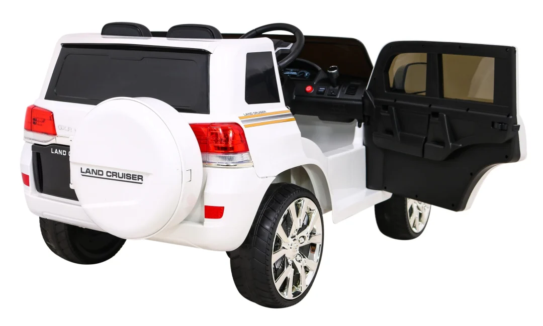 Toyota Land Cruiser bijeli SUV na baterije + daljinski upravljač + kutija za pohranu, bijela_9