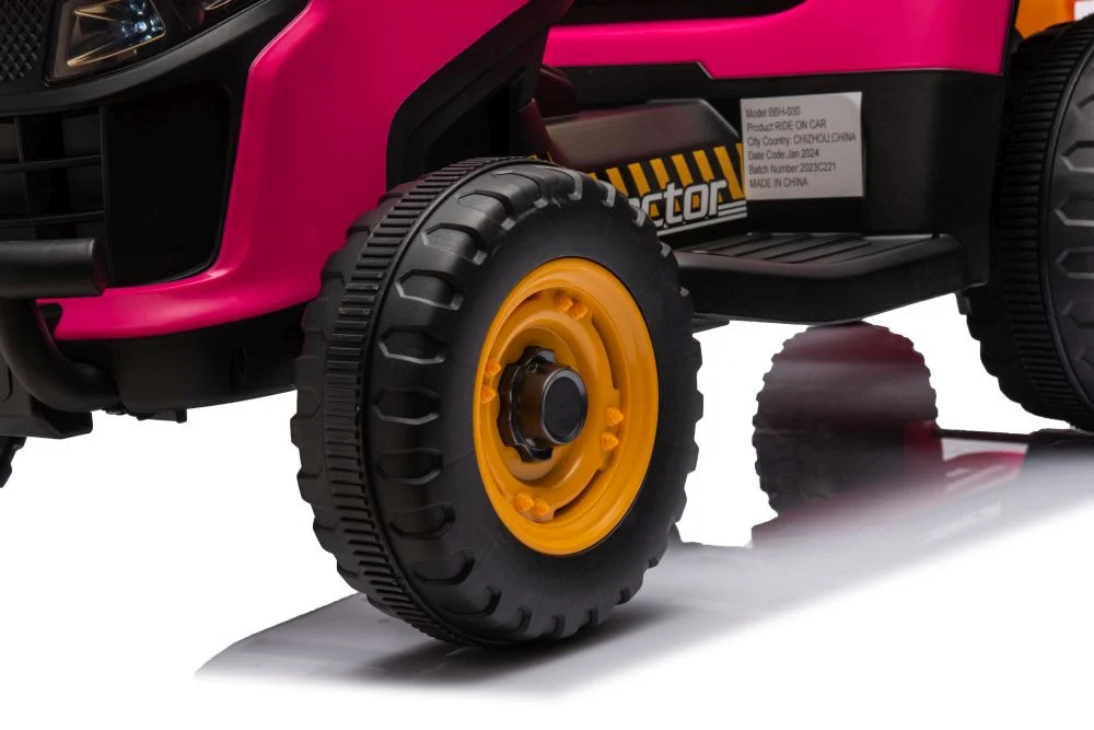 Traktor BBH-030 na akumulator, ružičasti auto na akumulator_10