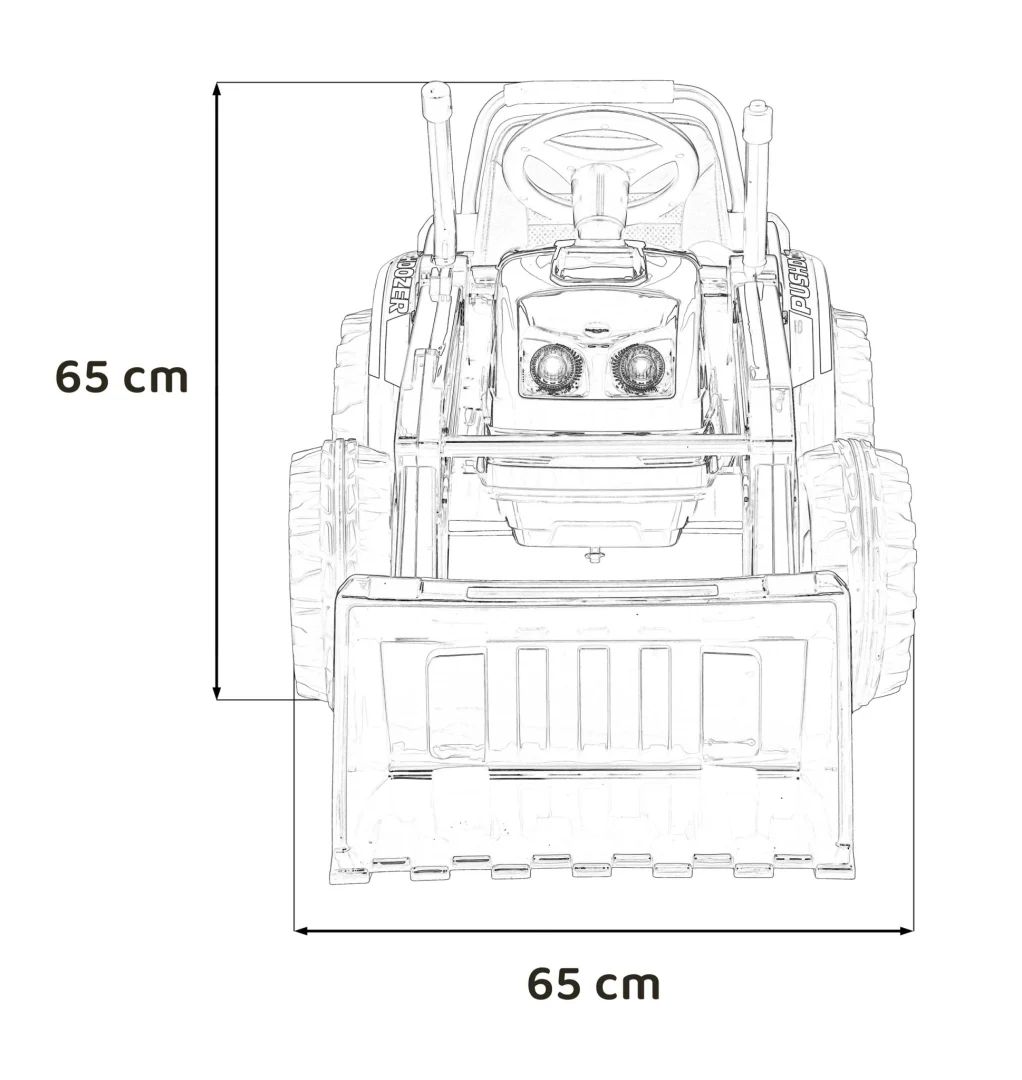 Traktor-bager na akumulator zeleni 12V_3