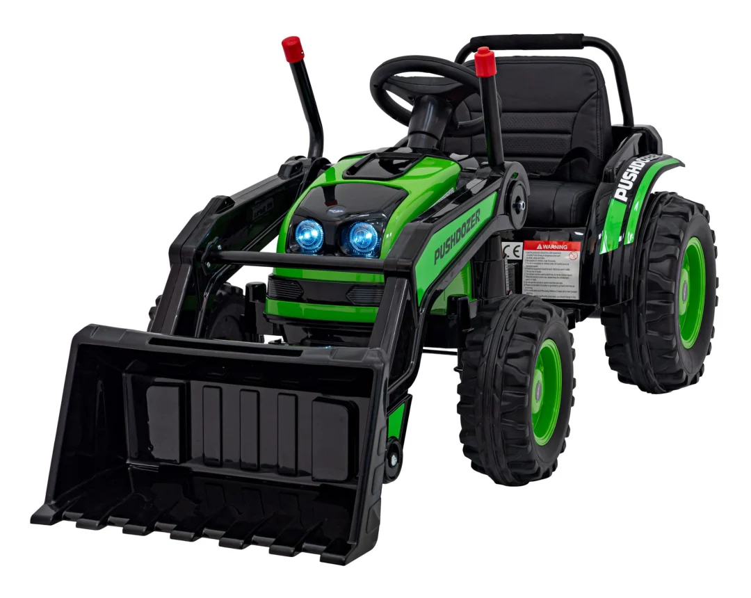 Traktor-bager na akumulator zeleni 12V_7