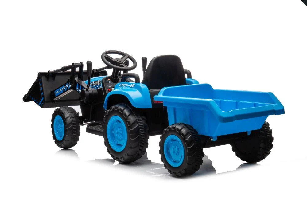 Traktor na baterije s korpom BW-X002A Plava auto na akumulator_4