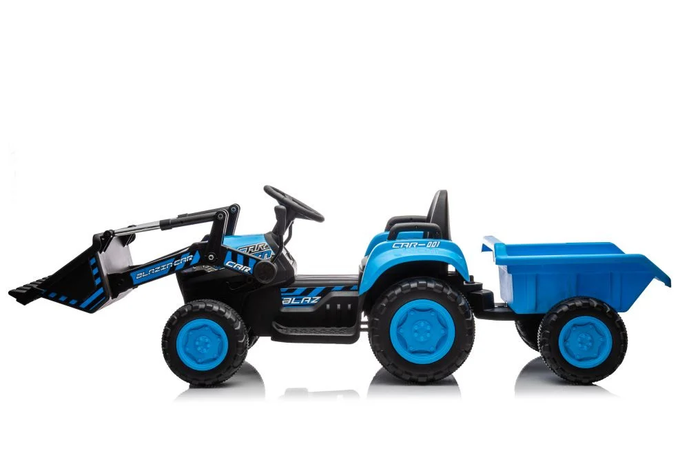 Traktor na baterije s korpom BW-X002A Plava auto na akumulator_5