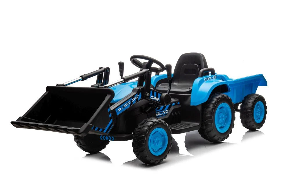 Traktor na baterije s korpom BW-X002A Plava auto na akumulator_6