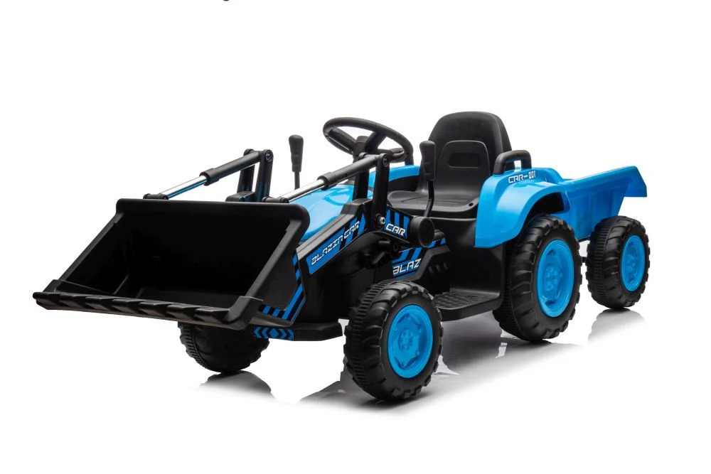 Traktor na baterije s korpom BW-X002A Plava auto na akumulator_7