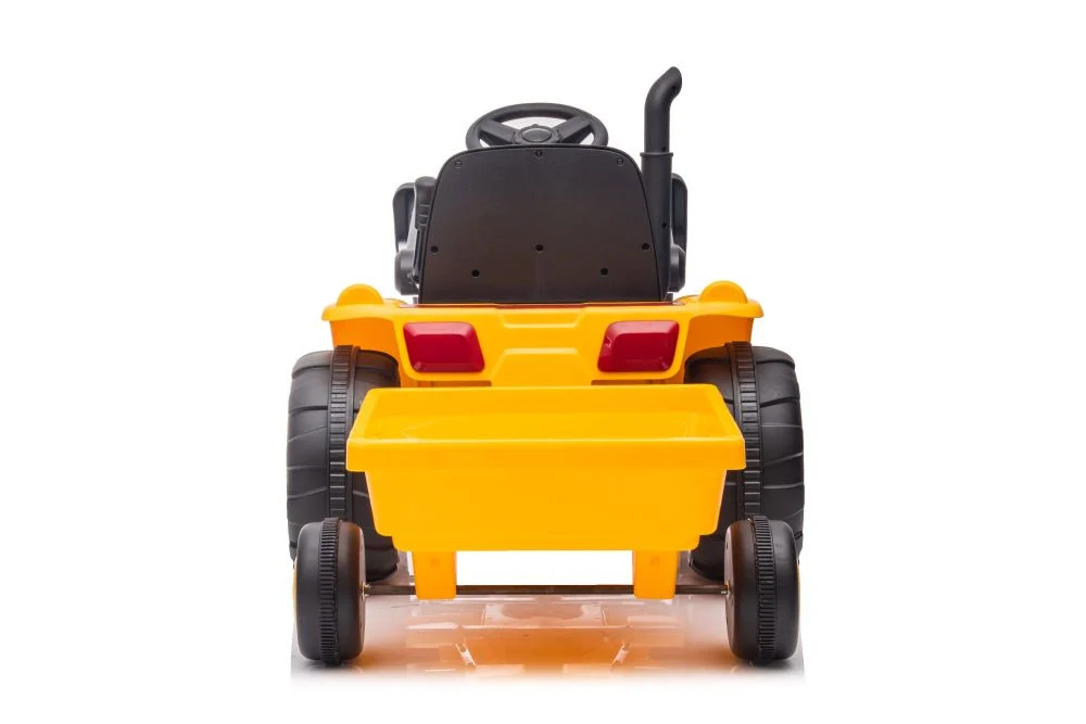 Traktor na baterije s prikolicom S617 žuti auto na akumulator_4