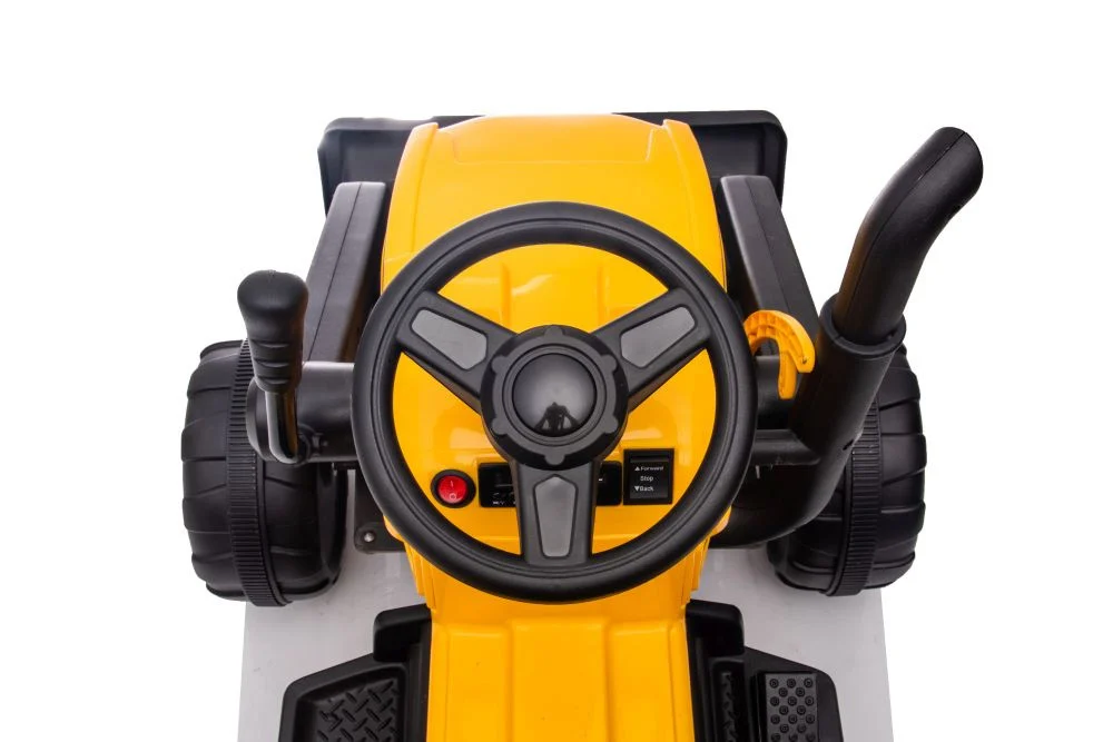 Traktor na baterije s prikolicom S617 žuti auto na akumulator_7