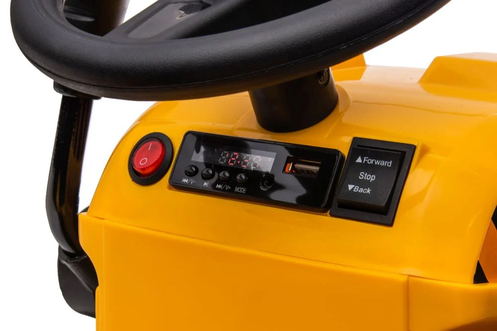Traktor na baterije s prikolicom S617 žuti auto na akumulator_8