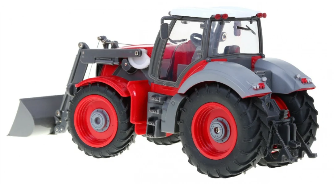 Traktor s bagerom i prikolicom za djecu 3+ Daljinski upravljano + Pokretni dijelovi Crvena i zelena_7