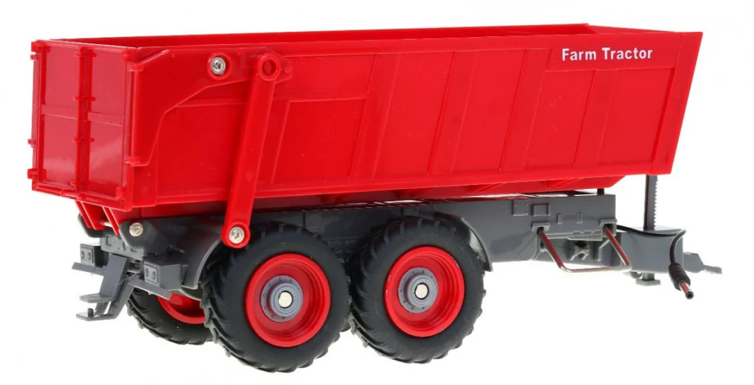 Traktor s bagerom i prikolicom za djecu 3+ Daljinski upravljano + pokretni dijelovi Crveni_4