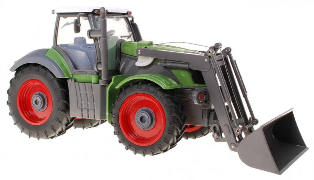 Traktor s bagerom i prikolicom za djecu 3+ Daljinsko upravljanje + pokretni dijelovi Zeleni_9