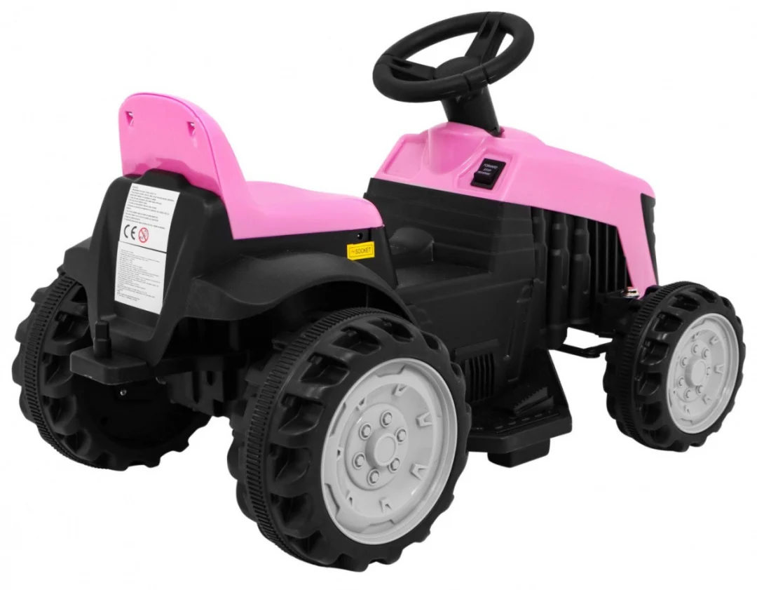 Traktor s prikolicom ružičasti 6V auto na akumulator_6