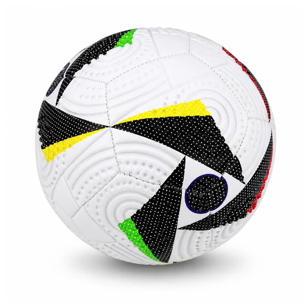 Trening nogometna lopta bijela s uzorcima, 22 cm, veličina 5_5