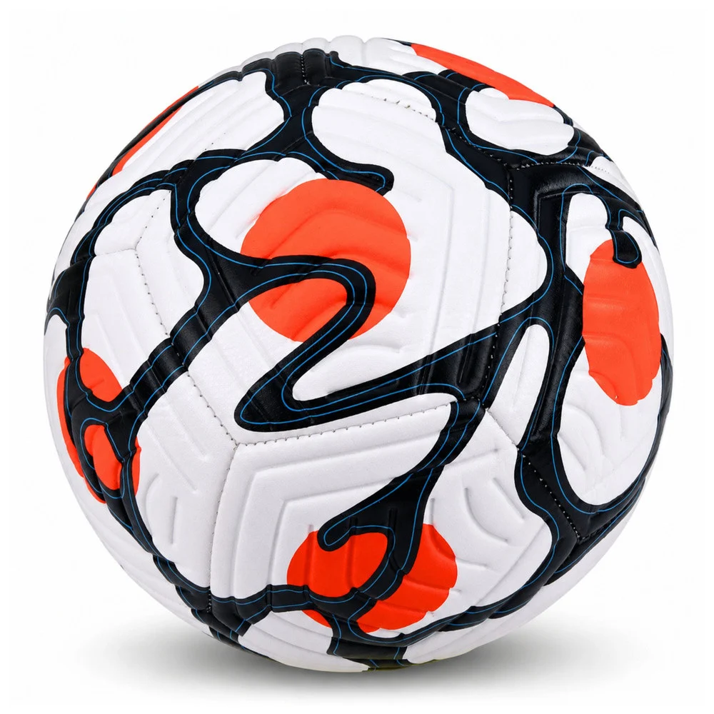 Trening nogometna lopta bijelo-narančasta, 22 cm, veličina 5_5
