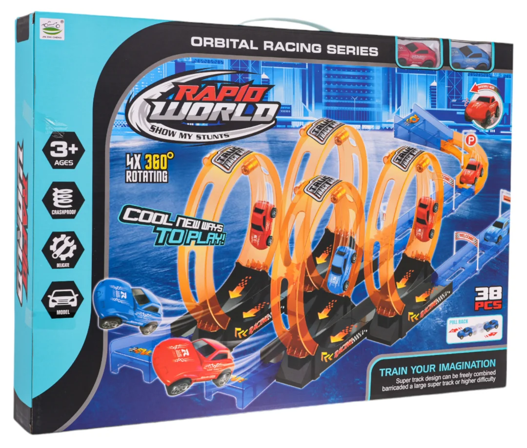Trkaća staza Burning Loop + automobili 38 dijelova_5