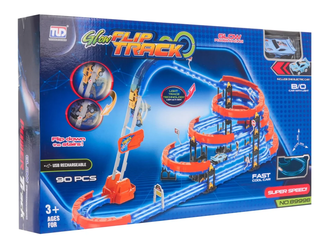 Trkaća staza s ljestvama 90 dijelova LED 3+ · 92,5 cm_7