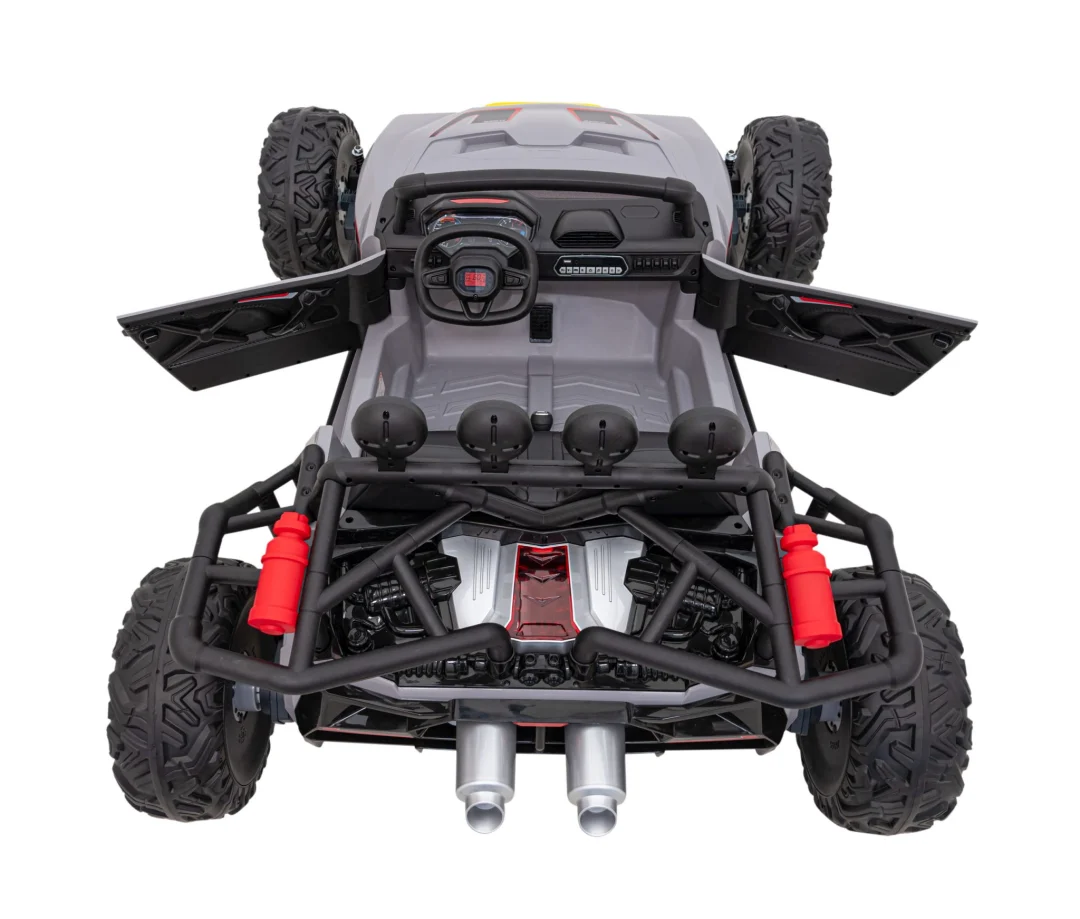 Trkaći auto buggy na 5 baterija za djecu + 3. Siva + 2x200W motora + daljinski upravljač + spori_11