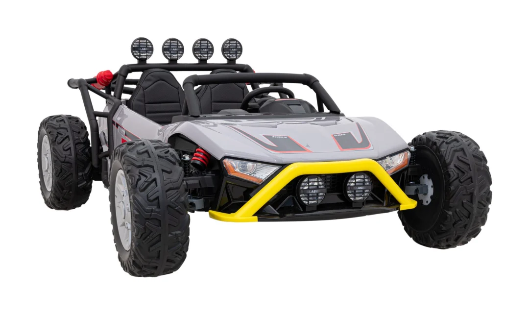 Trkaći auto buggy na 5 baterija za djecu + 3. Siva + 2x200W motora + daljinski upravljač + spori_14