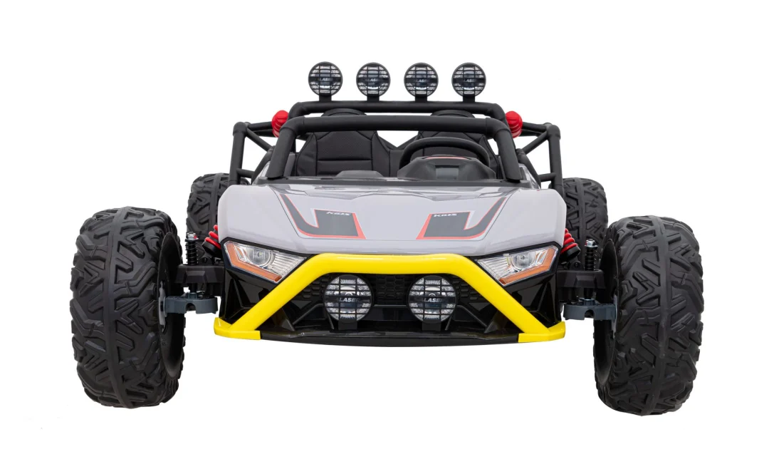 Trkaći auto buggy na 5 baterija za djecu + 3. Siva + 2x200W motora + daljinski upravljač + spori_4