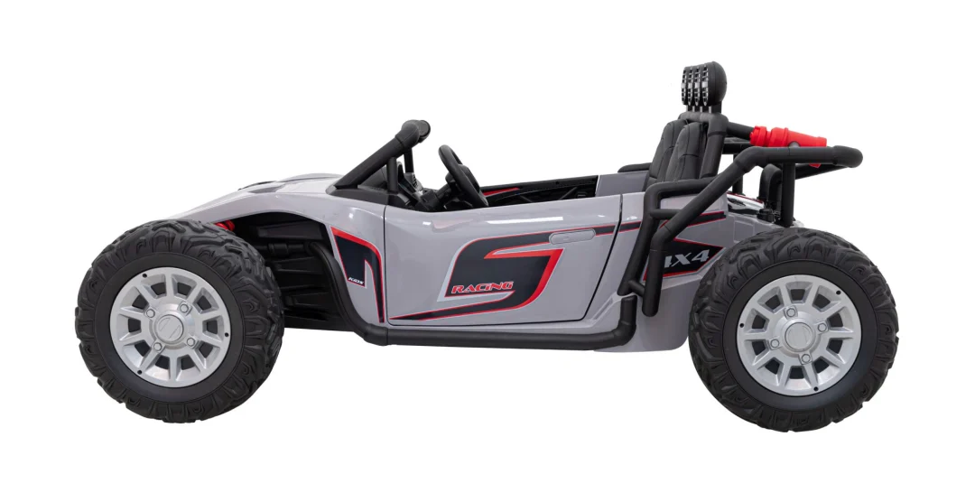 Trkaći auto buggy na 5 baterija za djecu + 3. Siva + 2x200W motora + daljinski upravljač + spori_5