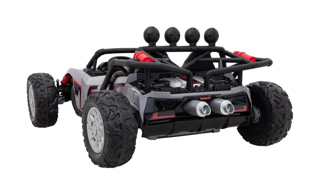 Trkaći auto buggy na 5 baterija za djecu + 3. Siva + 2x200W motora + daljinski upravljač + spori_6