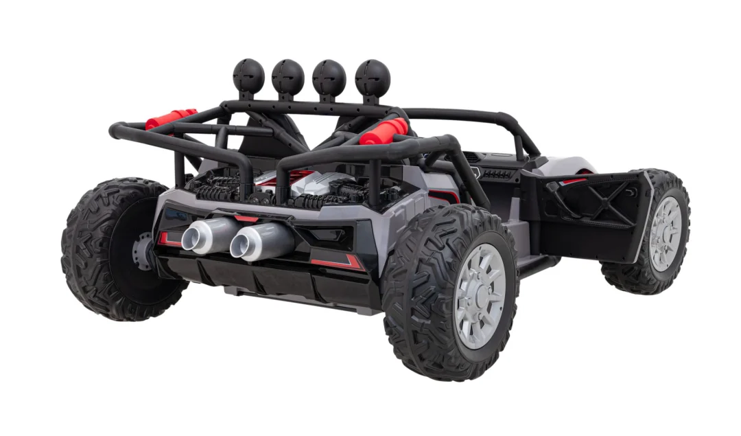 Trkaći auto buggy na 5 baterija za djecu + 3. Siva + 2x200W motora + daljinski upravljač + spori_8