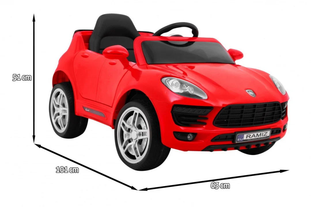 Turbo-S automobil na baterije za djecu crveni SUV + daljinski upravljač, crvena_2