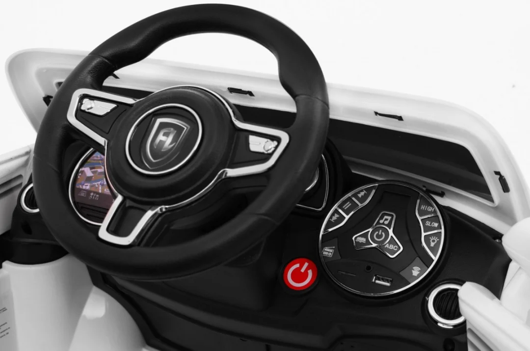 Turbo-S dječji automobil na baterije, bijeli + daljinski upravljač + spori start + EVA, bijela_8