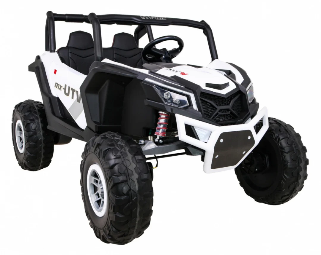 UTV-MX Dječji akumulatorski buggy bijeli + 4x4 pogon + daljinski upravljač + audio LED + kutija za pohranu + EVA + spori start, bijela_10