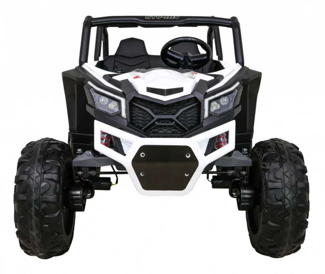 UTV-MX Dječji akumulatorski buggy bijeli + 4x4 pogon + daljinski upravljač + audio LED + kutija za pohranu + EVA + spori start, bijela_3
