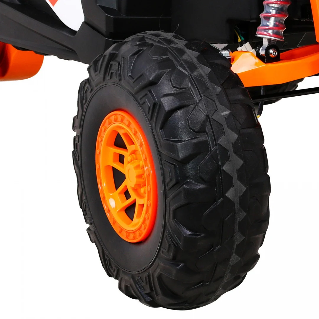 UTV-MX baterijski buggy za djecu narančasti + 4x4 pogon + daljinski upravljač + audio LED + kutija_17