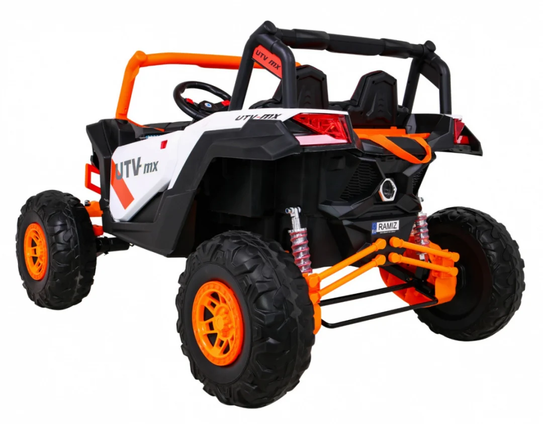 UTV-MX baterijski buggy za djecu narančasti + 4x4 pogon + daljinski upravljač + audio LED + kutija_5
