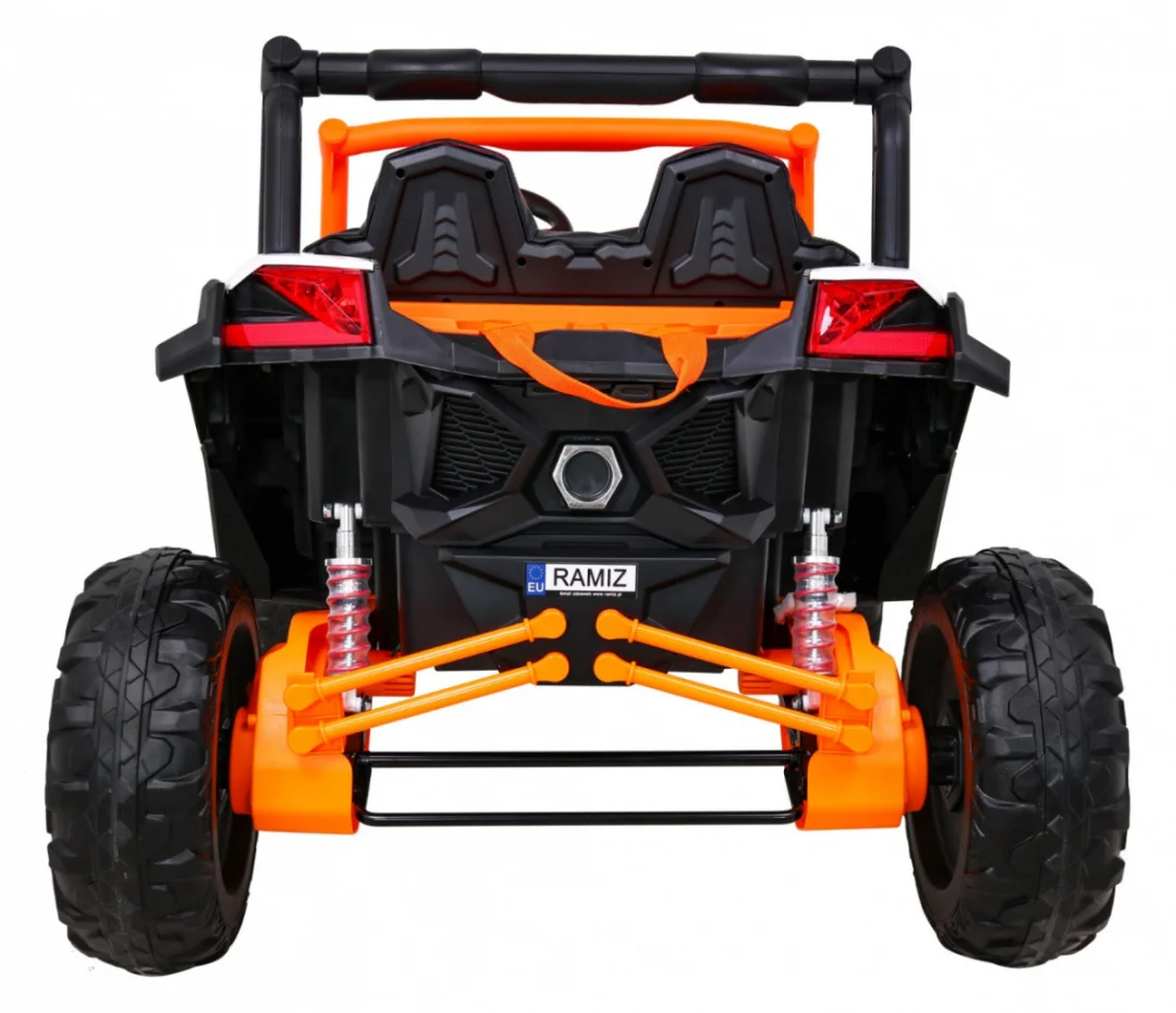 UTV-MX baterijski buggy za djecu narančasti + 4x4 pogon + daljinski upravljač + audio LED + kutija_6