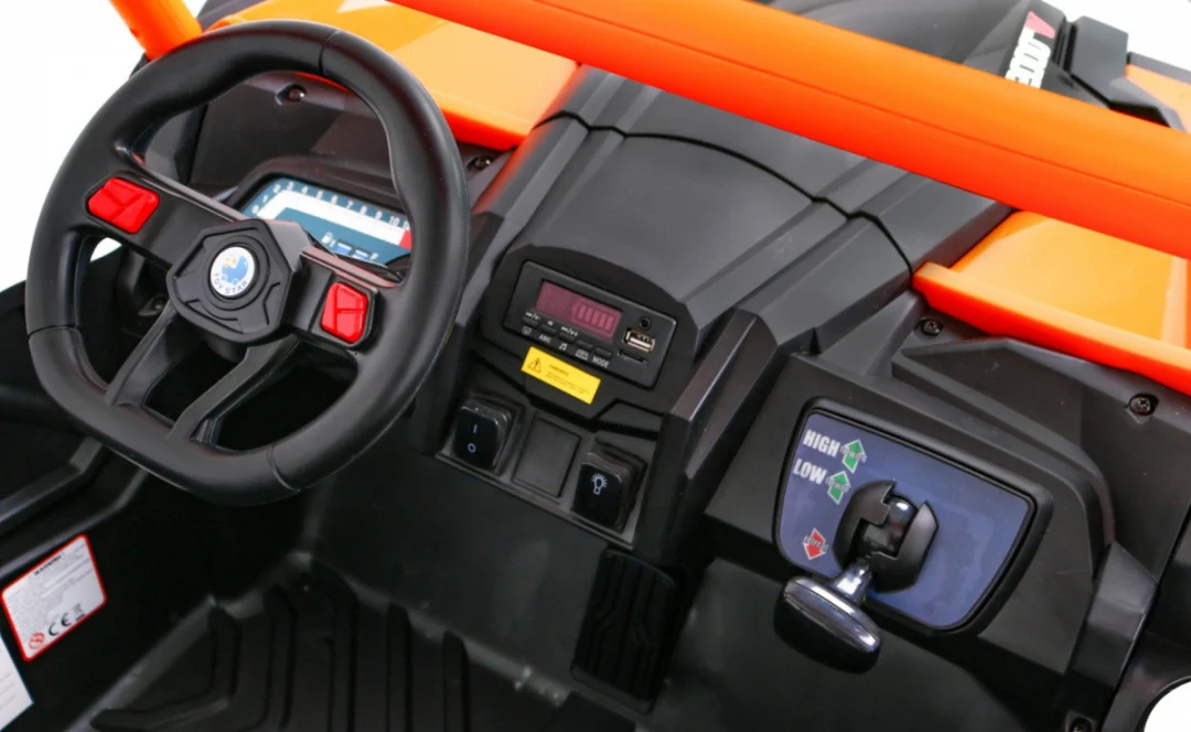 UTV-MX baterijski buggy za djecu narančasti + 4x4 pogon + daljinski upravljač + audio LED + kutija_8