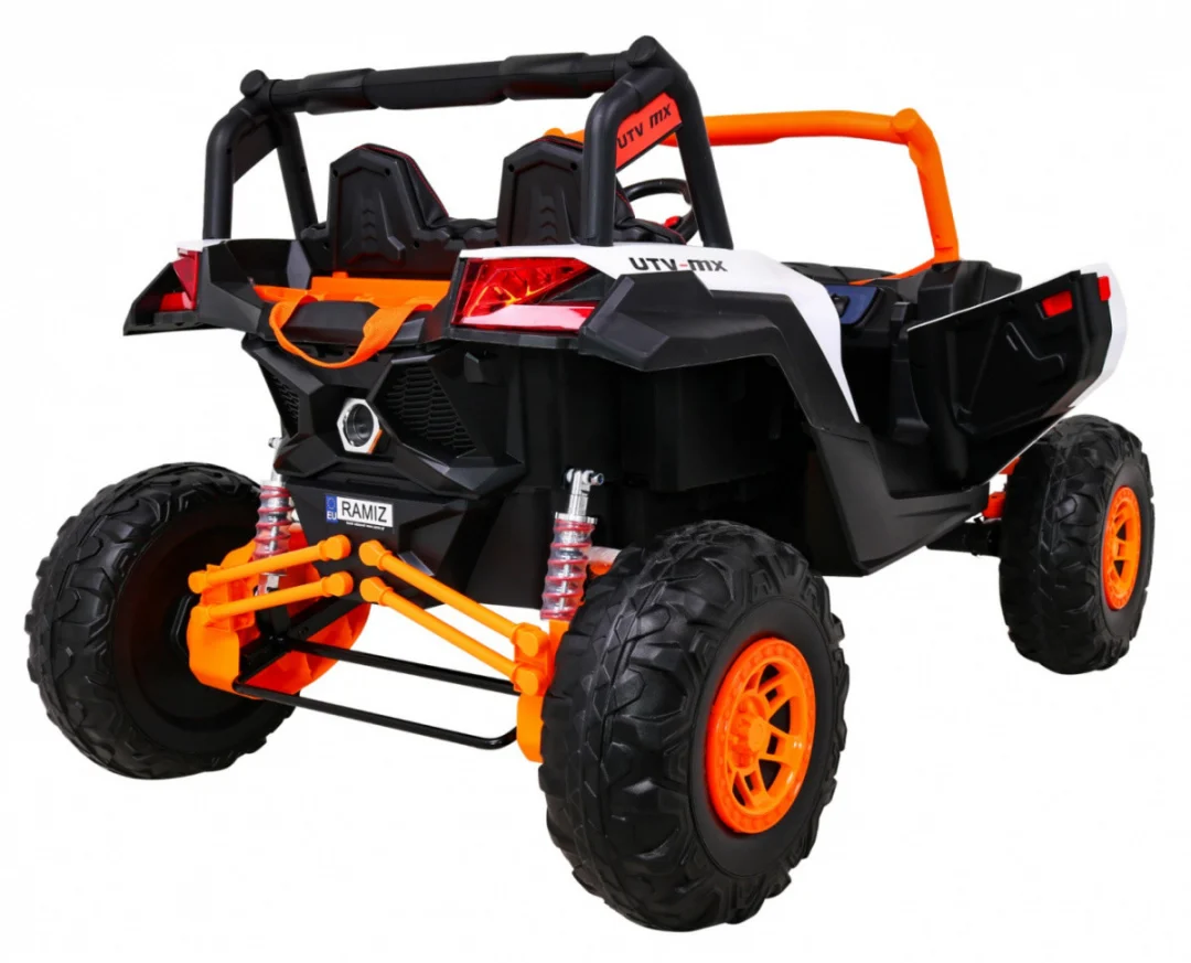 UTV-MX baterijski buggy za djecu narančasti + 4x4 pogon + daljinski upravljač + audio LED + kutija_9