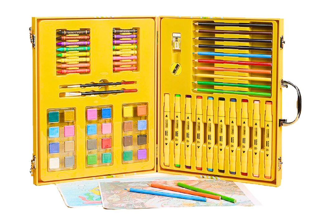 Umjetnički set u koferu, žuta patka, 84 elementa_2