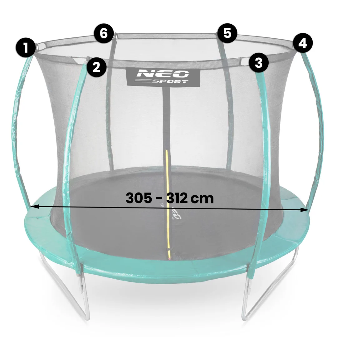 Unutarnja mreža za trampolin Neo-Sport 312 cm, 10 stopa_2