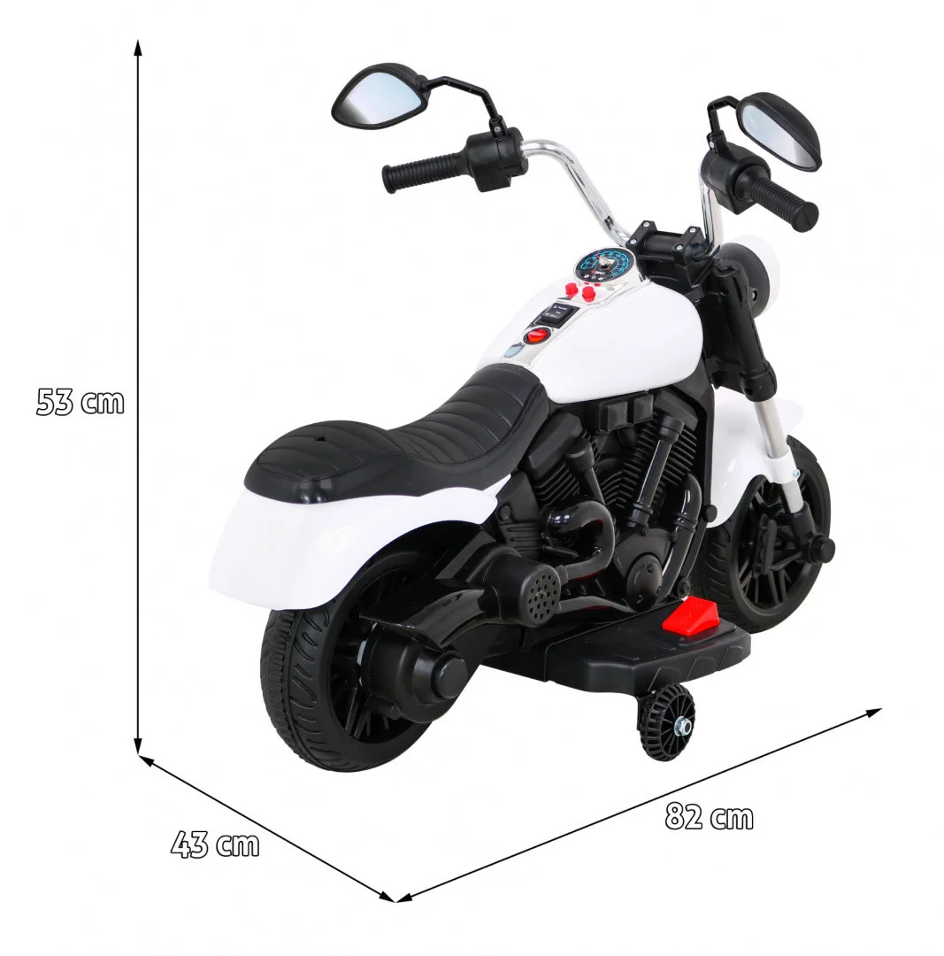 V-Max motor za sjeckalicu na baterije za djecu bijeli + melodije truba + svjetlo + pomoćni, bijela motor na akumulator_2
