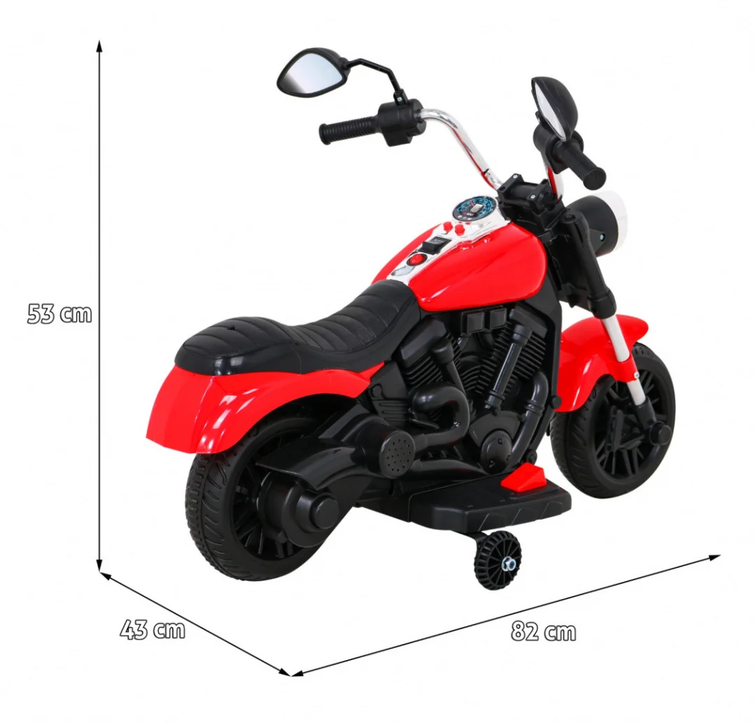 V-Max motor za sjeckalicu na baterije za djecu, crveni + melodije, truba + svjetlo, crvena motor na akumulator_2