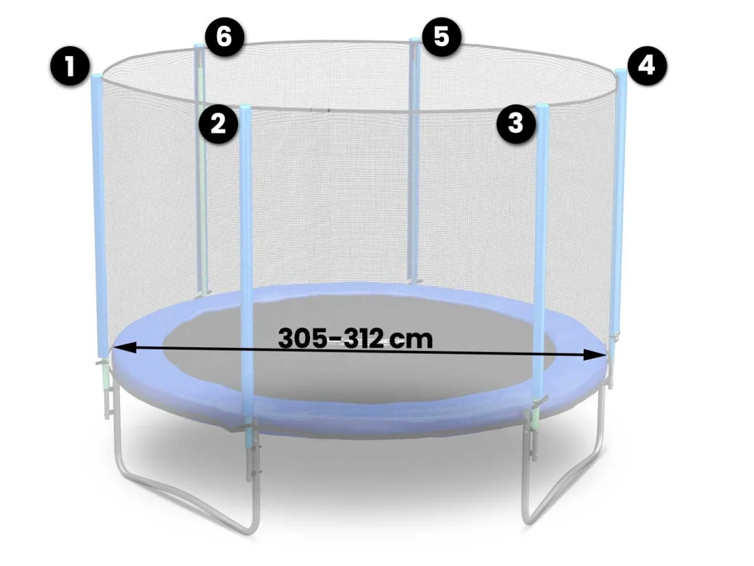 Vanjska mreža za trampolin 312 cm, 10 ft, Neo-Sport_2