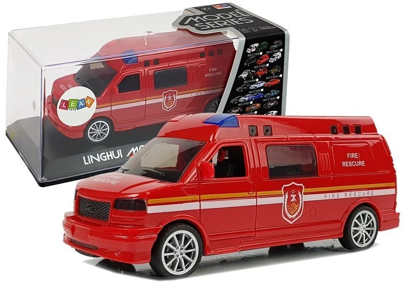Vatrogasni automobil s uzicom za zatezanje sa svjetlima i zvukom_1
