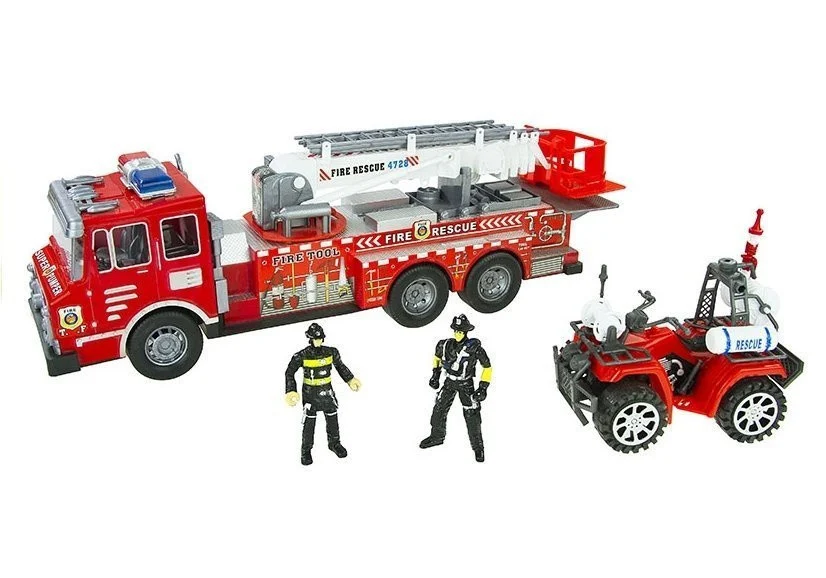 Vatrogasni set za djecu, kamion 49 cm, quad i kaciga_5